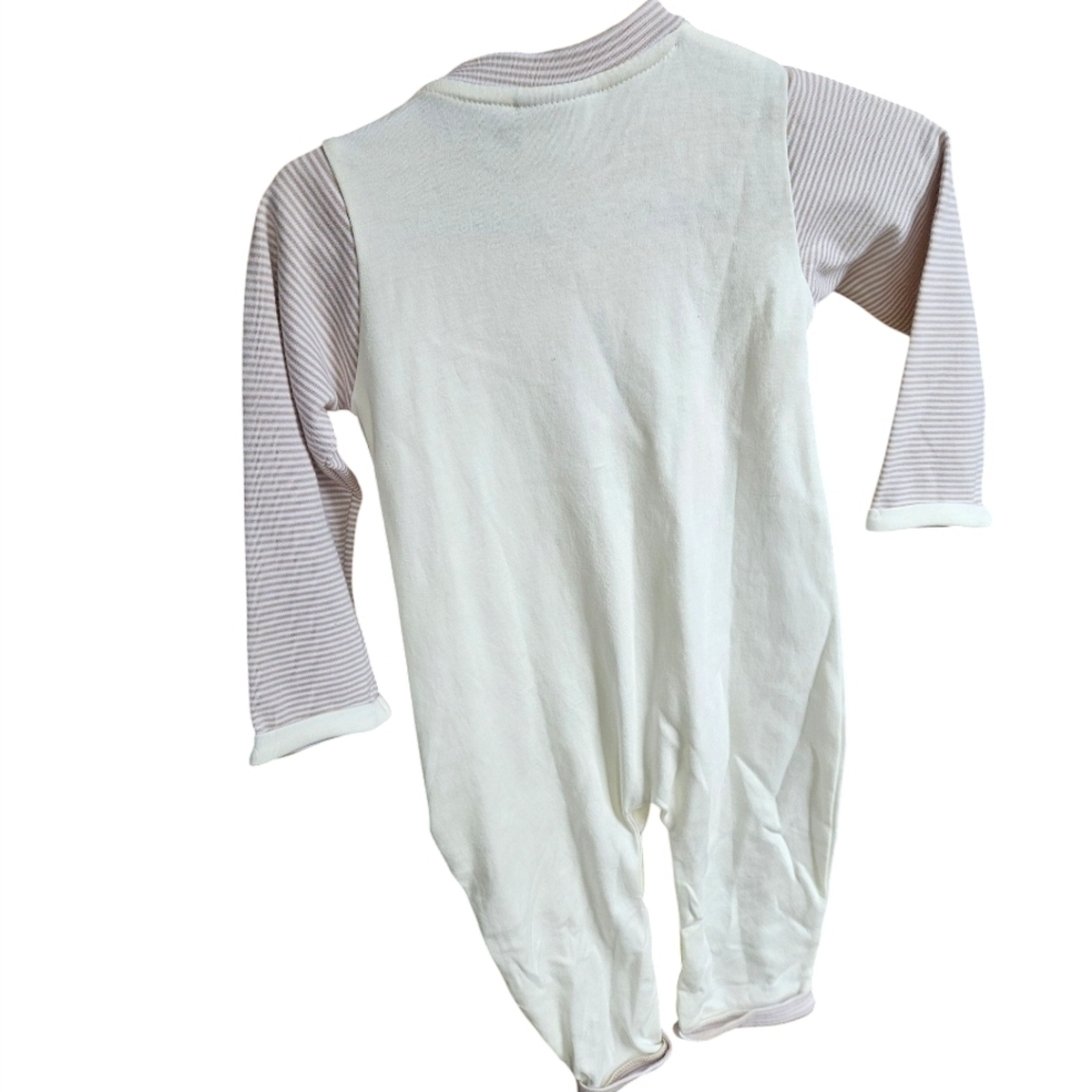 12M Cream and Tan Kids One Piece with Dog Design New With Tags - Picture 3 of 9